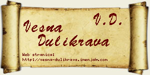Vesna Dulikrava vizit kartica